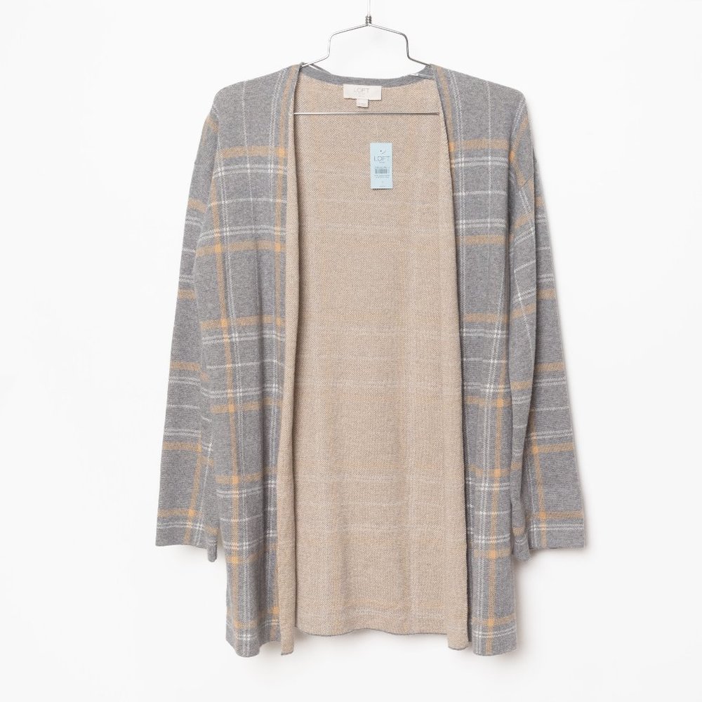 LOFT Plaid Cardigan